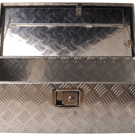 Cantonal Boîte à timon  en aluminium à motif larmé avec poignées 765x330x245 mm - incluant un verrou intégré - Matériau de 2,5 mm d'épaisseur