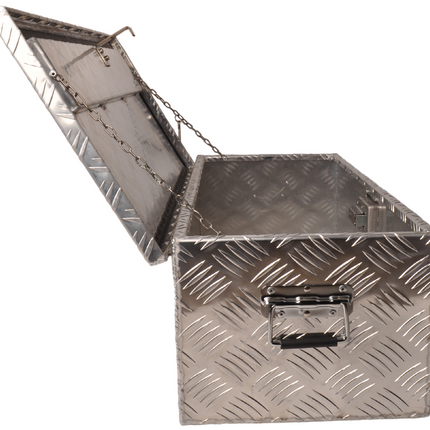 Cantonal Boîte à timon  en aluminium à motif larmé avec poignées 765x330x245 mm - incluant un verrou intégré - Matériau de 2,5 mm d'épaisseur