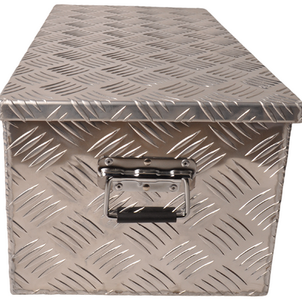 Cantonal Boîte à timon  en aluminium à motif larmé avec poignées 765x330x245 mm - incluant un verrou intégré - Matériau de 2,5 mm d'épaisseur