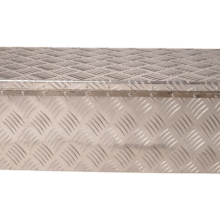 Cantonal Boîte à timon  en aluminium à motif larmé avec poignées 765x330x245 mm - incluant un verrou intégré - Matériau de 2,5 mm d'épaisseur