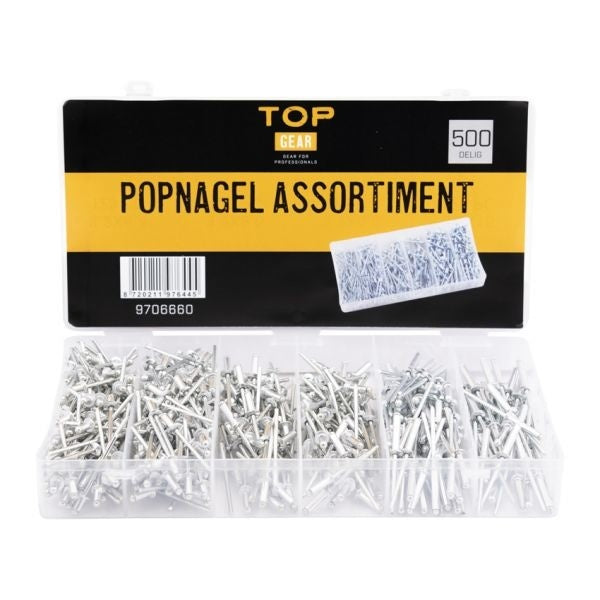 Cantonal Boîte d'assortiment avec rivets - 500 pièces