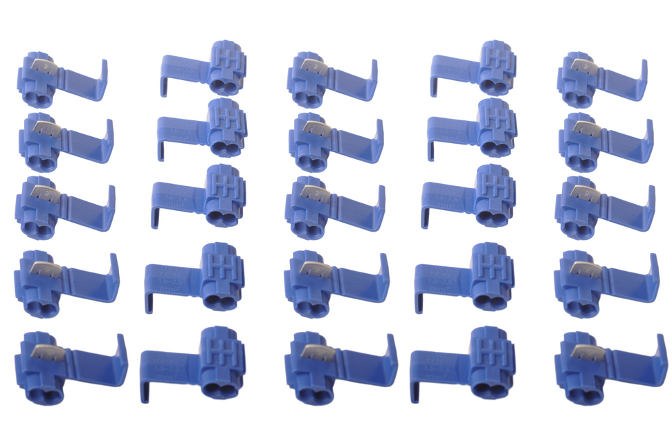 Cantonal Borne de dérivation bleue - connecteur de câble - 1-2,5 mm² - 25 pièces