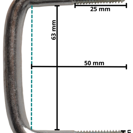 Cantonal Boulon en U/œillet d'attelage M10 50x63 mm
