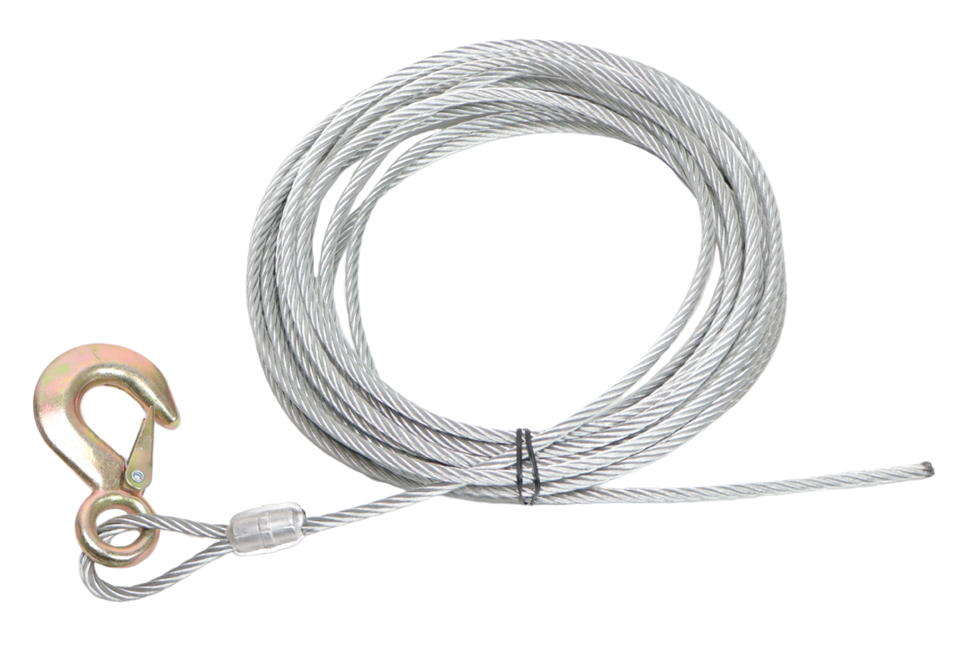 Cantonal Câble de treuil avec crochet (6 mm x 8,5 mètres)