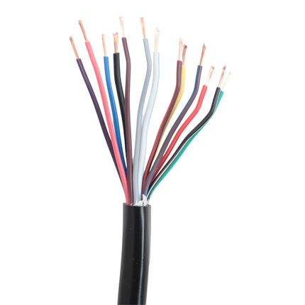 Cantonal Câble d'éclairage 13 fils (11x0,75 mm² & 2x1,5 mm²) noir