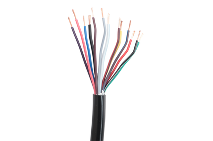 Cantonal Câble d'éclairage 13 fils (11x0,75 mm² & 2x1,5 mm²) noir