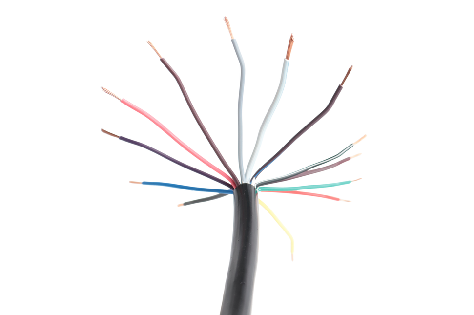 Cantonal Câble d'éclairage 13 fils (11x0,75 mm² & 2x1,5 mm²) noir