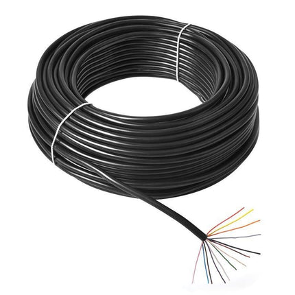 Cantonal Câble d'éclairage 13 fils (11x0,75 mm² & 2x1,5 mm²) noir par mètre