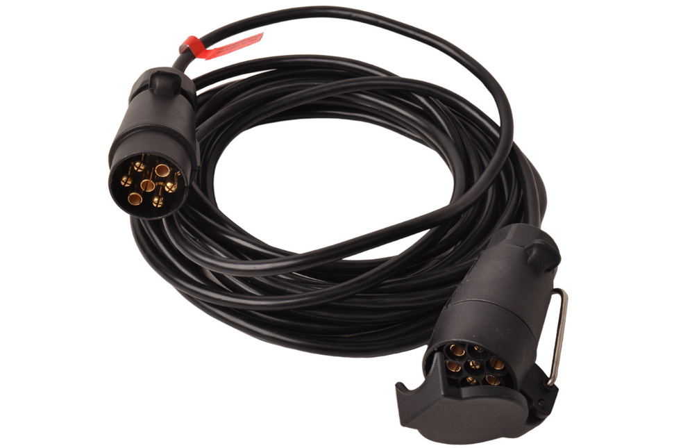 Cantonal Câble d'extension 7 fils avec prise 7 broches mâle & 7 broches femelle - 700 cm