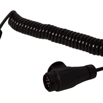 Cantonal Câble spiralé 8 fils avec 2x 13 broches prises - 90 à 250 cm