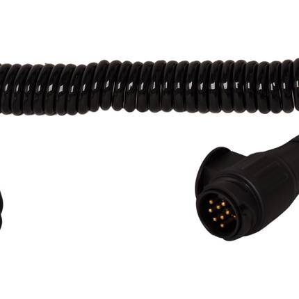 Cantonal Câble spiralé 8 fils avec 2x 13 broches prises - 90 à 250 cm