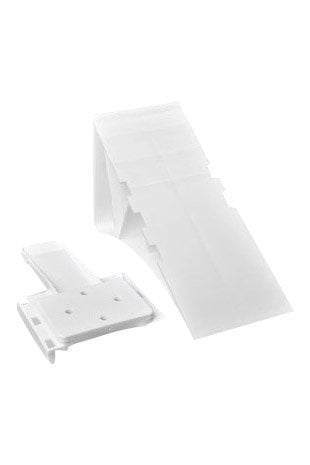 Cantonal Cale de roue Plastique (blanc) avec support