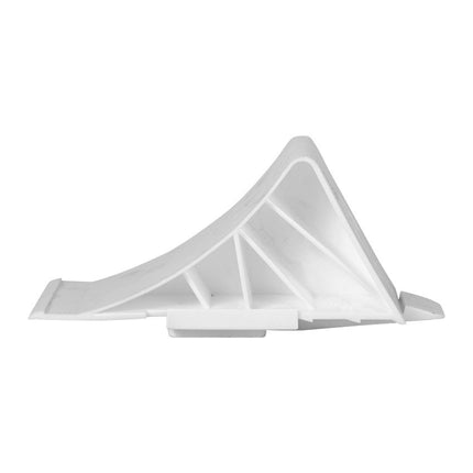 Cantonal Cale de roue Plastique (blanc) avec support