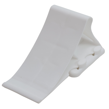Cantonal Cale de roue Plastique (blanc) avec support