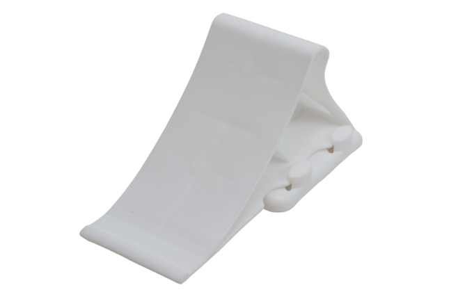 Cantonal Cale de roue Plastique (blanc) avec support
