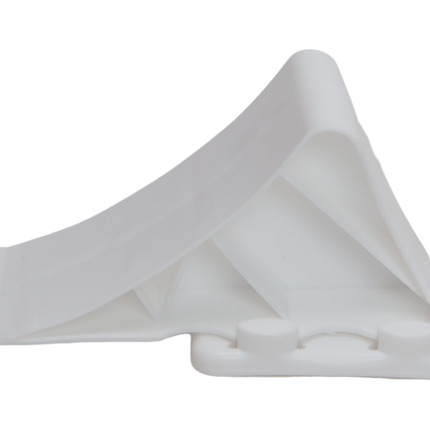 Cantonal Cale de roue Plastique (blanc) avec support