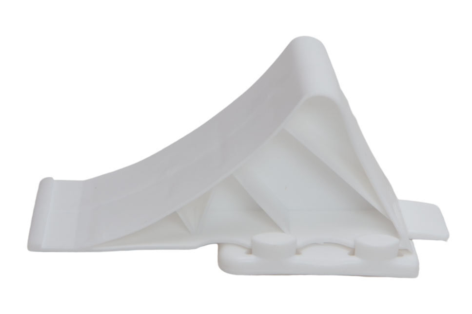 Cantonal Cale de roue Plastique (blanc) avec support