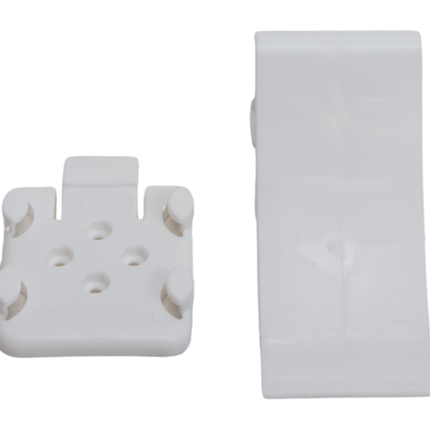 Cantonal Cale de roue Plastique (blanc) avec support
