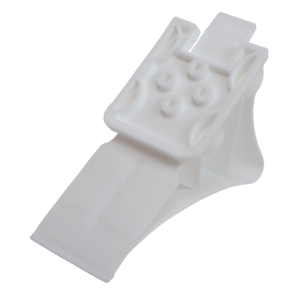 Cantonal Cale de roue Plastique (blanc) avec support