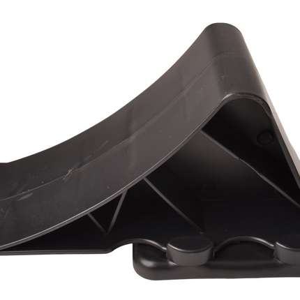 Cantonal Cale de roue Plastique (noir) avec support