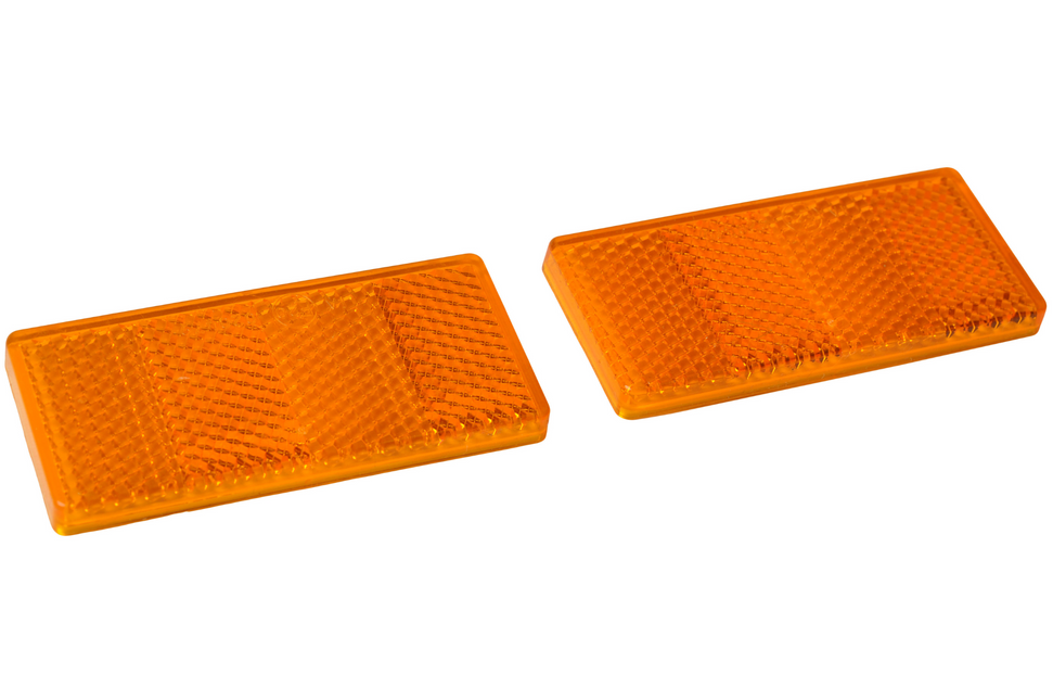 Cantonal Catadioptre orange/jaune 70x30 mm autocollant - ensemble de 2 pièces
