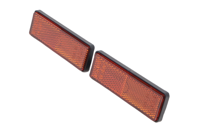Cantonal Catadioptre orange/jaune 98x32,5 mm autocollant - Ensemble de 2 pièces