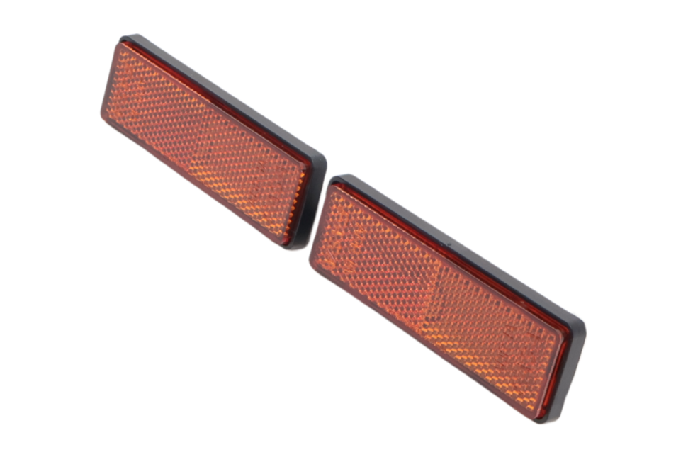 Cantonal Catadioptre orange/jaune 98x32,5 mm autocollant - Ensemble de 2 pièces