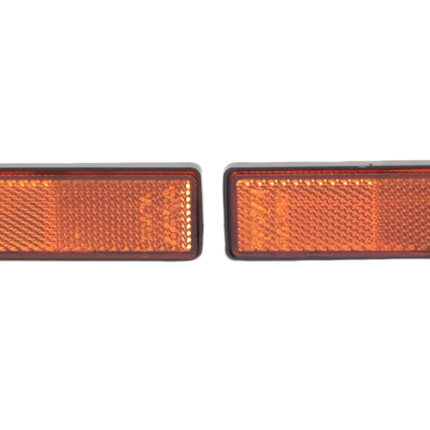 Cantonal Catadioptre orange/jaune 98x32,5 mm autocollant - Ensemble de 2 pièces
