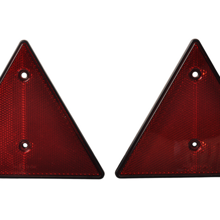 Cantonal Catadioptre triangulaire rouge - 153x130 mm - Entraxe 70 mm - 2 piéces