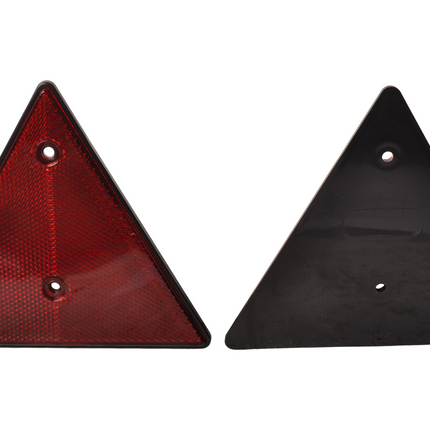 Cantonal Catadioptre triangulaire rouge - 153x130 mm - Entraxe 70 mm - 2 piéces