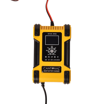 Cantonal Chargeur de batterie intelligent 12V/24V – 12A/6A – 7 phases de charge
