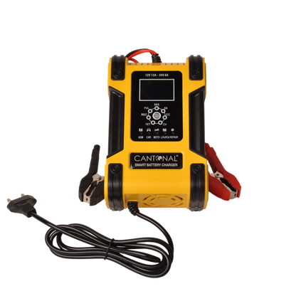 Cantonal Chargeur de batterie intelligent 12V/24V – 12A/6A – 7 phases de charge