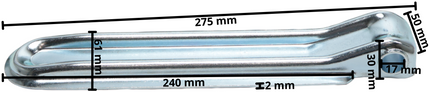 Cantonal Charnière de paroi arrière 27 cm