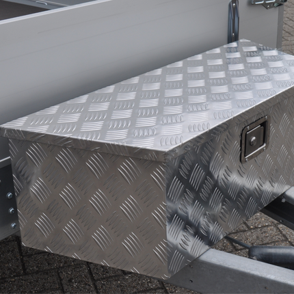 Cantonal Coffre de timon aluminium 900/660x350x300 mm – serrure encastrée – couvercle automatique – tôle antidérapante