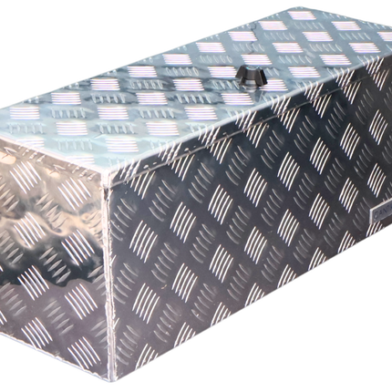 Cantonal Coffre de timon en aluminium strié 700x240x300 mm