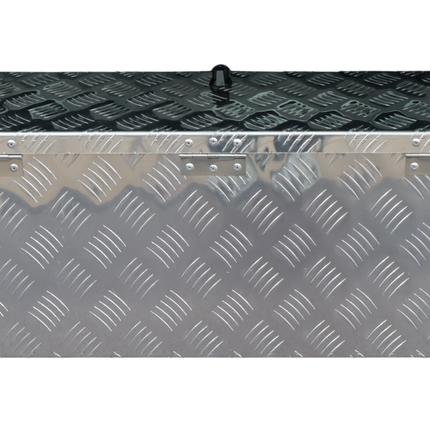 Cantonal Coffre de timon en aluminium strié 700x240x300 mm