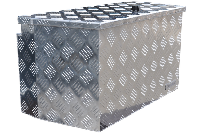 Cantonal Coffre de timon en aluminium strié 760x380x400 mm