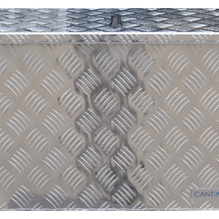 Cantonal Coffre de timon en aluminium strié 760x380x400 mm