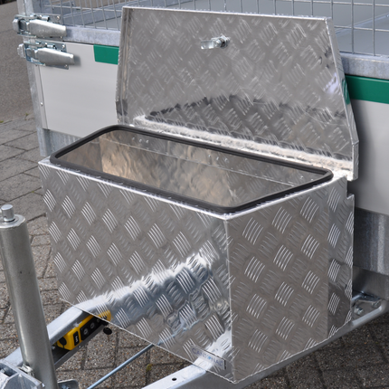 Cantonal Coffre de timon en aluminium strié 760x380x400 mm