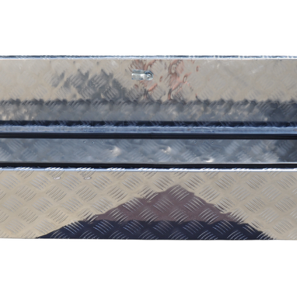 Cantonal Coffre de timon en tôle aluminium à damier 1250x250x250 mm