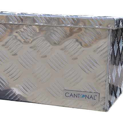 Cantonal Coffre de timon en tôle aluminium à damier 1250x250x250 mm