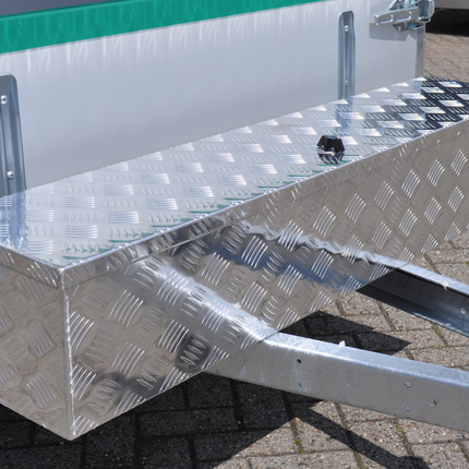 Cantonal Coffre de timon en tôle aluminium à damier 1250x250x250 mm