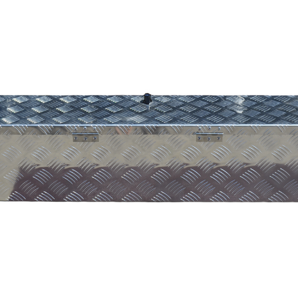 Cantonal Coffre de timon en tôle aluminium à damier 1250x250x250 mm