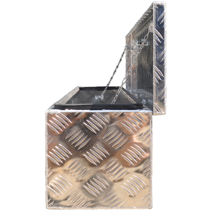 Cantonal Coffre de timon en tôle aluminium à damier 1250x250x250 mm