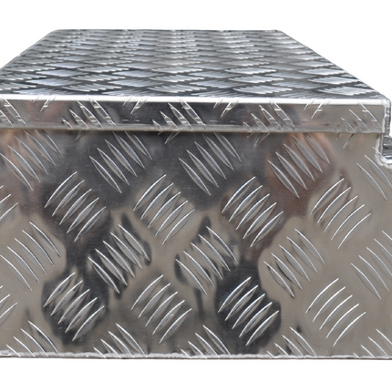 Cantonal Coffre de timon en tôle aluminium à damier 900x380x230 mm