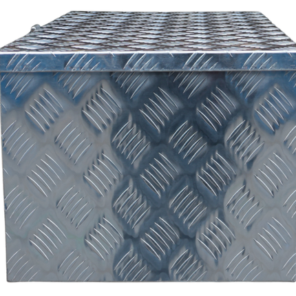 Cantonal Coffre de timon en tôle aluminium antidérapante 840x400x310 mm – avec fermeture papillon