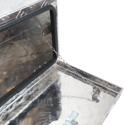 Cantonal Coffre de timon en tôle aluminium larmée - 400×240×300 mm