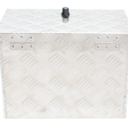 Cantonal Coffre de timon en tôle aluminium larmée - 400×240×300 mm