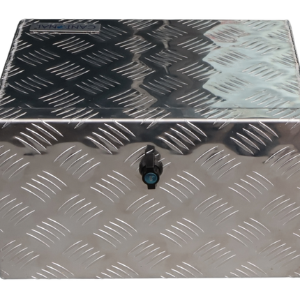 Cantonal Coffre de timon en tôle aluminium larmée - 400×240×300 mm