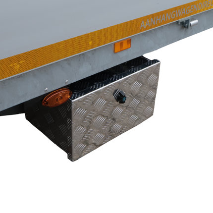 Cantonal Coffre de timon en tôle aluminium larmée - 400×240×300 mm